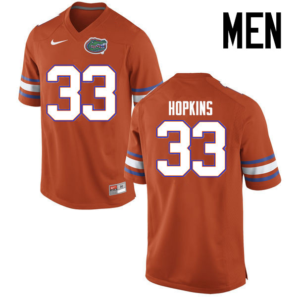 Men Florida Gators #33 Tyriek Hopkins College Football Jerseys Sale-Orange